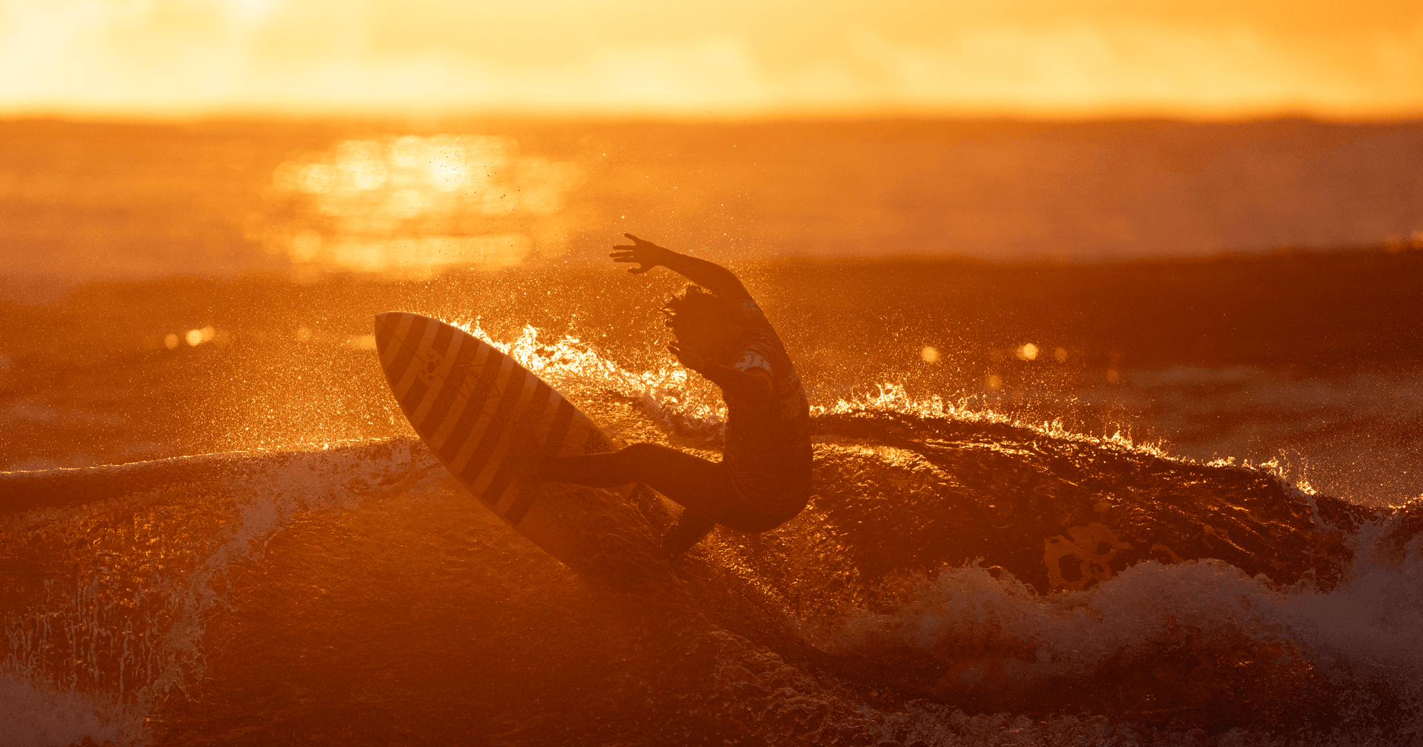 양양의 석양 서핑